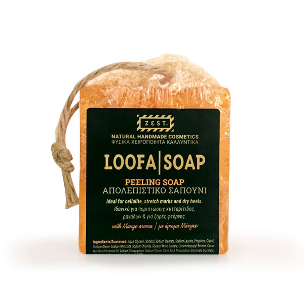 LOOFA HANGING - ORANGE HANGING LOOFA SOAP | 110gr